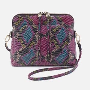 Reeva Crossbody Printed Leather Mosaic Snake